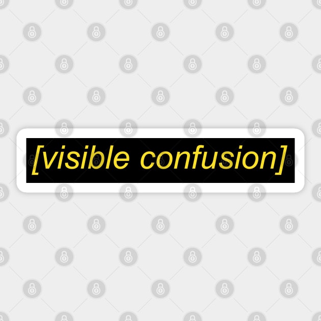 visible confusion Sticker by popkulturniy